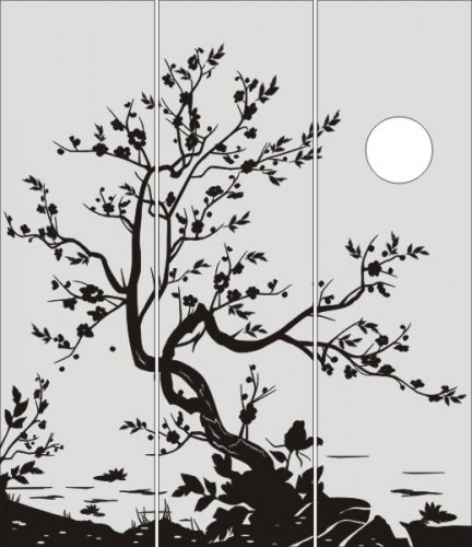 Пескоструйный рисунок Дерево 103